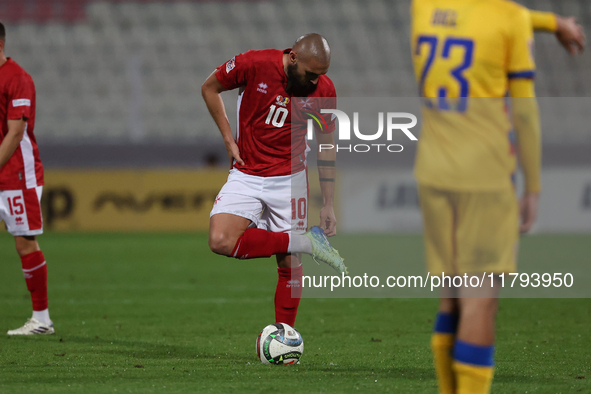 Teddy Teuma of Malta reacts during the UEFA Nations League, League D, Group D2 soccer match between Malta and Andorra at the National Stadiu...