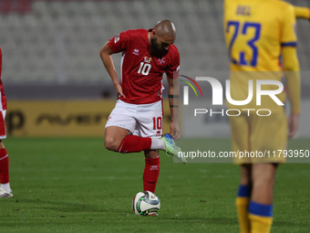 Teddy Teuma of Malta reacts during the UEFA Nations League, League D, Group D2 soccer match between Malta and Andorra at the National Stadiu...