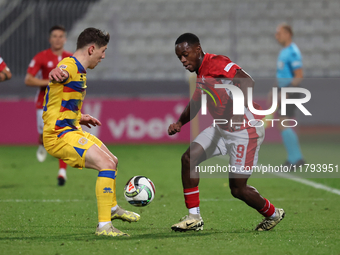 Basil Tuma of Malta is in action during the UEFA Nations League, League D, Group D2 soccer match between Malta and Andorra at the National S...