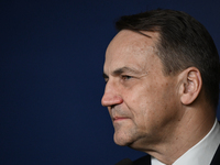 WARSAW, POLAND - NOVEMBER 19:   
Radoslaw Sikorski, Poland's Minister of Foreign Affairs, addresses a press briefing to present conclusions...