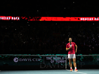 MALAGA, SPAIN - NOVEMBER 19: Rafa Nadal's farewell to professional tennis after being knocked out of the Quarter-Final of the Davis Cup Fina...