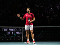 MALAGA, SPAIN - NOVEMBER 19: Rafa Nadal's farewell to professional tennis after being knocked out of the Quarter-Final of the Davis Cup Fina...