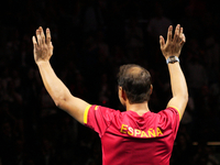 MALAGA, SPAIN - NOVEMBER 19: Rafa Nadal's farewell to professional tennis after being knocked out of the Quarter-Final of the Davis Cup Fina...