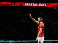 MALAGA, SPAIN - NOVEMBER 19: Rafa Nadal's farewell to professional tennis after being knocked out of the Quarter-Final of the Davis Cup Fina...