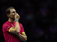 MALAGA, SPAIN - NOVEMBER 19: Rafa Nadal's farewell to professional tennis after being knocked out of the Quarter-Final of the Davis Cup Fina...