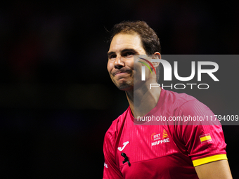 MALAGA, SPAIN - NOVEMBER 19: Rafa Nadal's farewell to professional tennis after being knocked out of the Quarter-Final of the Davis Cup Fina...