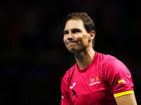 MALAGA, SPAIN - NOVEMBER 19: Rafa Nadal's farewell to professional tennis after being knocked out of the Quarter-Final of the Davis Cup Fina...