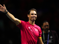 MALAGA, SPAIN - NOVEMBER 19: Rafa Nadal's farewell to professional tennis after being knocked out of the Quarter-Final of the Davis Cup Fina...