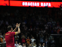 MALAGA, SPAIN - NOVEMBER 19: Rafa Nadal's farewell to professional tennis after being knocked out of the Quarter-Final of the Davis Cup Fina...