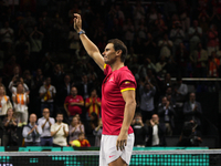 MALAGA, SPAIN - NOVEMBER 19: Rafa Nadal's farewell to professional tennis after being knocked out of the Quarter-Final of the Davis Cup Fina...