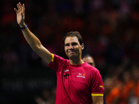 MALAGA, SPAIN - NOVEMBER 19: Rafa Nadal's farewell to professional tennis after being knocked out of the Quarter-Final of the Davis Cup Fina...