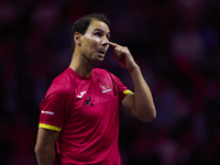 MALAGA, SPAIN - NOVEMBER 19: Rafa Nadal's farewell to professional tennis after being knocked out of the Quarter-Final of the Davis Cup Fina...