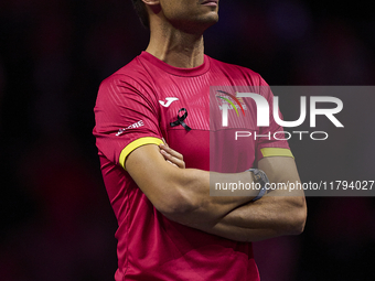 MALAGA, SPAIN - NOVEMBER 19: Rafa Nadal's farewell to professional tennis after being knocked out of the Quarter-Final of the Davis Cup Fina...