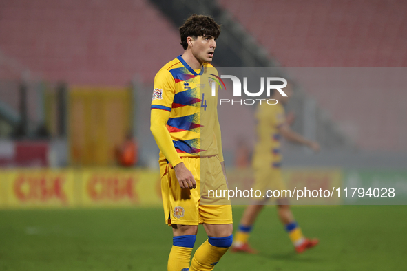 Francisco Pomares of Andorra gestures during the UEFA Nations League, League D, Group D2 soccer match between Malta and Andorra at the Natio...