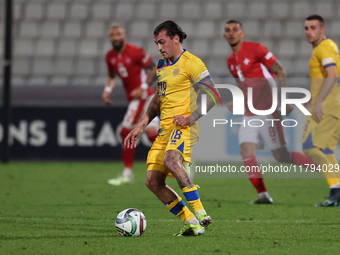 Jesus Rubio of Andorra plays during the UEFA Nations League, League D, Group D2 soccer match between Malta and Andorra at the National Stadi...