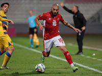 Teddy Teuma of Malta is in action during the UEFA Nations League, League D, Group D2 soccer match between Malta and Andorra at the National...