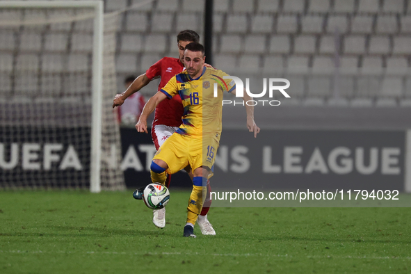 Eric De las Heras of Andorra is in action during the UEFA Nations League, League D, Group D2 soccer match between Malta and Andorra at the N...