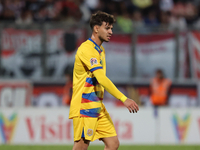 Adrian Da Cunha of Andorra participates in the UEFA Nations League, League D, Group D2 soccer match between Malta and Andorra at the Nationa...