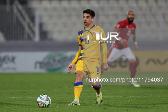 Ricard Fernandez of Andorra is in action during the UEFA Nations League, League D, Group D2 soccer match between Malta and Andorra at the Na...