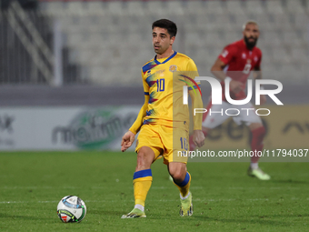 Ricard Fernandez of Andorra is in action during the UEFA Nations League, League D, Group D2 soccer match between Malta and Andorra at the Na...