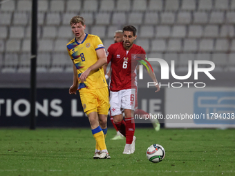 Pau Babot of Andorra plays during the UEFA Nations League, League D, Group D2 soccer match between Malta and Andorra at the National Stadium...