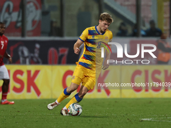 Pau Babot of Andorra plays during the UEFA Nations League, League D, Group D2 soccer match between Malta and Andorra at the National Stadium...