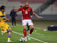 Teddy Teuma of Malta is in action during the UEFA Nations League, League D, Group D2 soccer match between Malta and Andorra at the National...