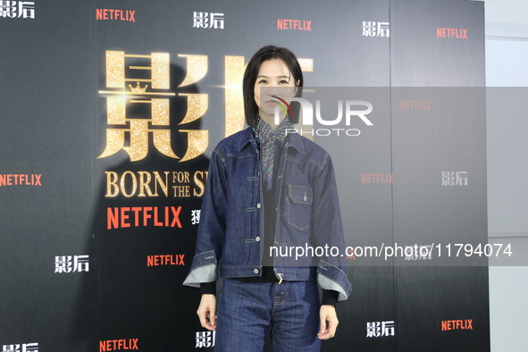 Actress Ying-Hsuan Hsieh poses at a promotional event in Taipei, Taiwan province, China, on November 19, 2024. 