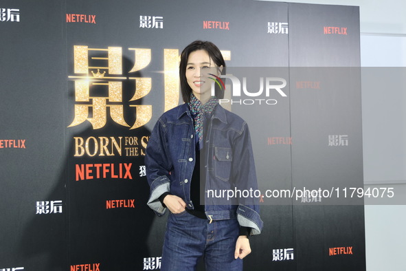 Actress Ying-Hsuan Hsieh poses at a promotional event in Taipei, Taiwan province, China, on November 19, 2024. 