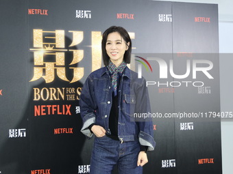 Actress Ying-Hsuan Hsieh poses at a promotional event in Taipei, Taiwan province, China, on November 19, 2024. (