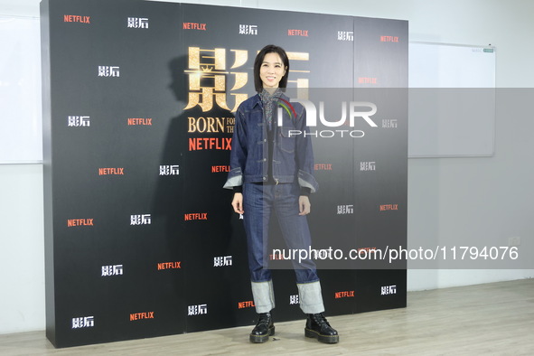 Actress Ying-Hsuan Hsieh poses at a promotional event in Taipei, Taiwan province, China, on November 19, 2024. 