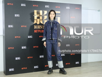 Actress Ying-Hsuan Hsieh poses at a promotional event in Taipei, Taiwan province, China, on November 19, 2024. (