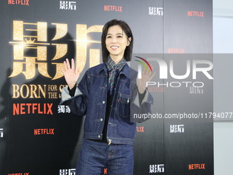 Actress Ying-Hsuan Hsieh poses at a promotional event in Taipei, Taiwan province, China, on November 19, 2024. (