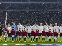 Team Germany stands before the UEFA Nations League Group match at Puskas Arena in Budapest, Hungary, on November 19, 2024. (