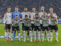 Team Germany stands before the UEFA Nations League Group match at Puskas Arena in Budapest, Hungary, on November 19, 2024. (