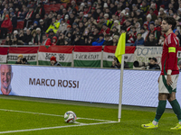 Dominik Szoboszlai of Hungary participates in a UEFA Nations League Group match at Puskas Arena in Budapest, Hungary, on November 19, 2024....