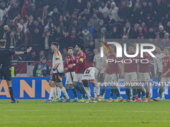 A penalty and VAR situation occurs during the UEFA Nations League Group match at Puskas Arena in Budapest, Hungary, on November 19, 2024. (