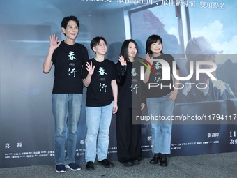 Actors Hsiang Hsi and Yang Kuei-Mei attend the premiere of the film ''A Journey in Spring'' at the Golden Horse Awards in Taipei, Taiwan pro...