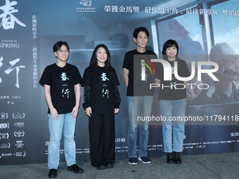 Actors Hsiang Hsi and Yang Kuei-Mei attend the premiere of the film ''A Journey in Spring'' at the Golden Horse Awards in Taipei, Taiwan pro...