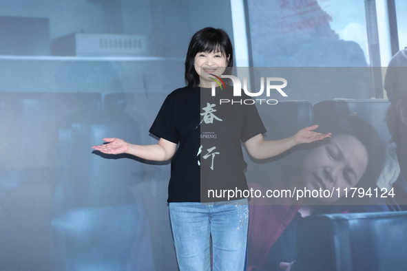 Actress Yang Kuei-Mei attends the premiere of the film ''A Journey in Spring'' at the Golden Horse Awards in Taipei, Taiwan province, China,...