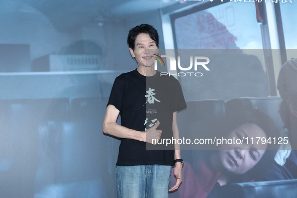 Actor Hsiang Hsi attends the premiere of the film ''A Journey in Spring'' at the Golden Horse Awards in Taipei, Taiwan province, China, on N...