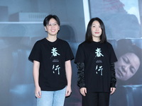 Actors Hsiang Hsi and Yang Kuei-Mei attend the premiere of the film ''A Journey in Spring'' at the Golden Horse Awards in Taipei, Taiwan pro...