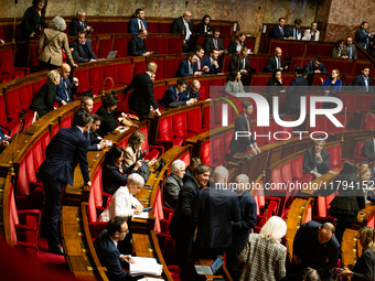 A general view of the National Assembly during the session of questions to the government in Paris, France, on November 19, 2024. (