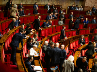 A general view of the National Assembly during the session of questions to the government in Paris, France, on November 19, 2024. (