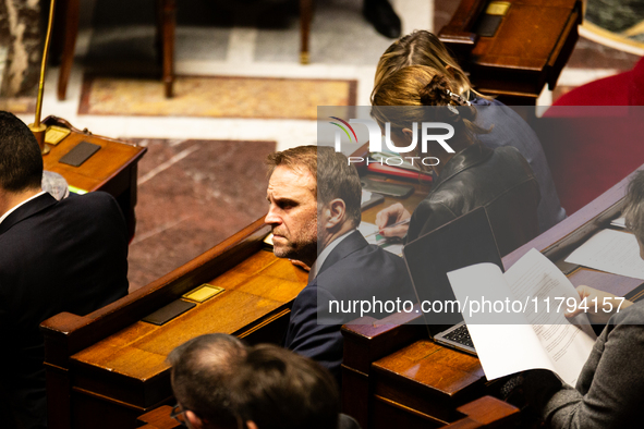 Marc Ferracci, Minister attached to the Minister for the Economy, Finance and Industry, with responsibility for Industry, is seen during the...