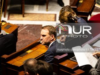 Marc Ferracci, Minister attached to the Minister for the Economy, Finance and Industry, with responsibility for Industry, is seen during the...