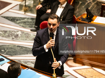 Laurent Saint-Martin, Minister attached to the Prime Minister, responsible for the Budget and Public Accounts, speaks during the questions t...