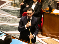 Laurent Saint-Martin, Minister attached to the Prime Minister, responsible for the Budget and Public Accounts, speaks during the questions t...