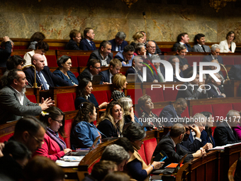 A general view of the National Assembly during the session of questions to the government in Paris, France, on November 19, 2024. (