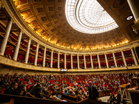 A general view of the National Assembly during the session of questions to the government in Paris, France, on November 19, 2024. (